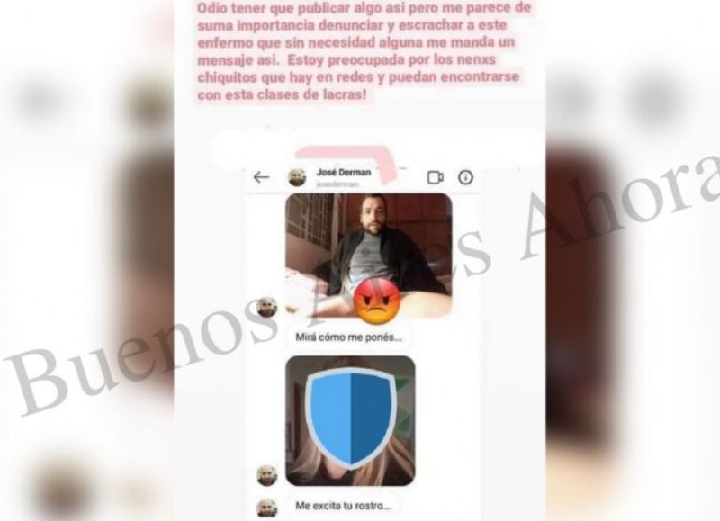 José Derman se auto inculpó en sus redes sociales. Fue denunciado por mandar fotos desnudo a mujeres.
